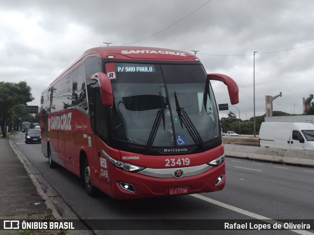 Viação Santa Cruz 23419 na cidade de São Paulo, São Paulo, Brasil, por Rafael Lopes de Oliveira. ID da foto: 10746383.