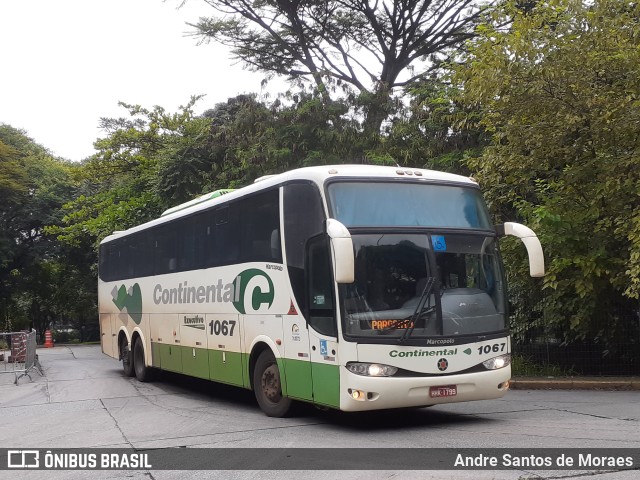 Viação Continental de Transportes 1067 na cidade de São Paulo, São Paulo, Brasil, por Andre Santos de Moraes. Número da foto: #10747715.