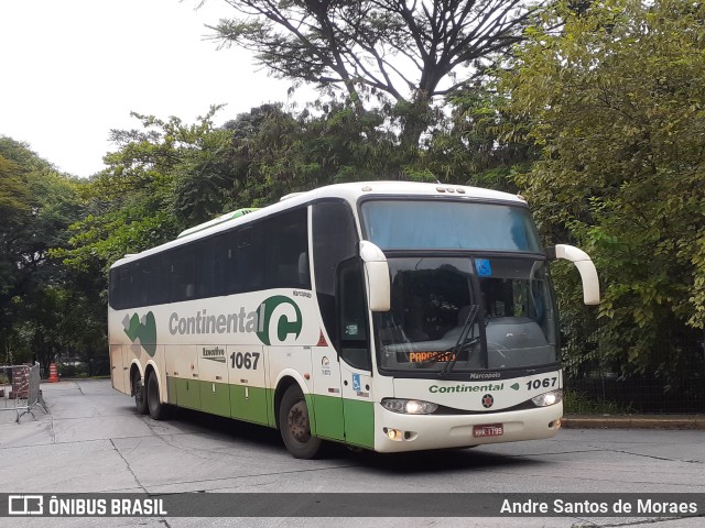 Viação Continental de Transportes 1067 na cidade de São Paulo, São Paulo, Brasil, por Andre Santos de Moraes. ID da foto: 10747715.