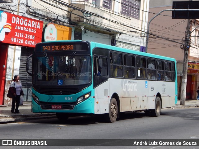 TUSMIL - Transporte Urbano São Miguel 654 na cidade de Juiz de Fora, Minas Gerais, Brasil, por André Luiz Gomes de Souza. ID da foto: 10748078.