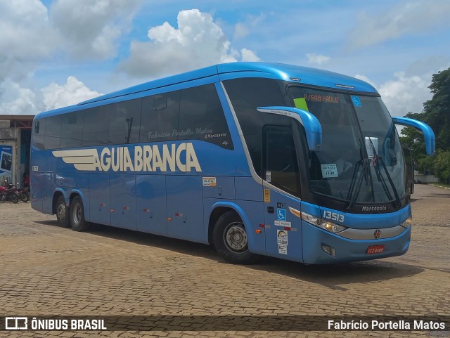 Viação Águia Branca 13513 na cidade de Vitória da Conquista, Bahia, Brasil, por Fabrício Portella Matos. ID da foto: 10748825.