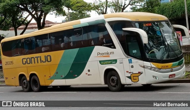 Empresa Gontijo de Transportes 21335 na cidade de Belo Horizonte, Minas Gerais, Brasil, por Hariel Bernades. ID da foto: 10750109.