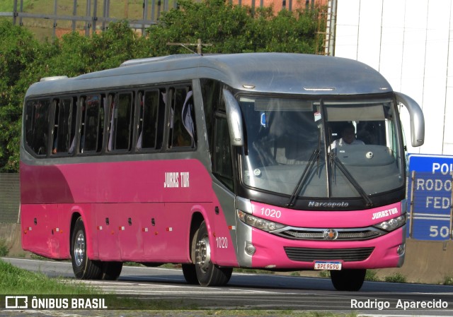 Juras Tur Transporte e Turismo Eireli 1020 na cidade de Aparecida, São Paulo, Brasil, por Rodrigo  Aparecido. ID da foto: 10751660.