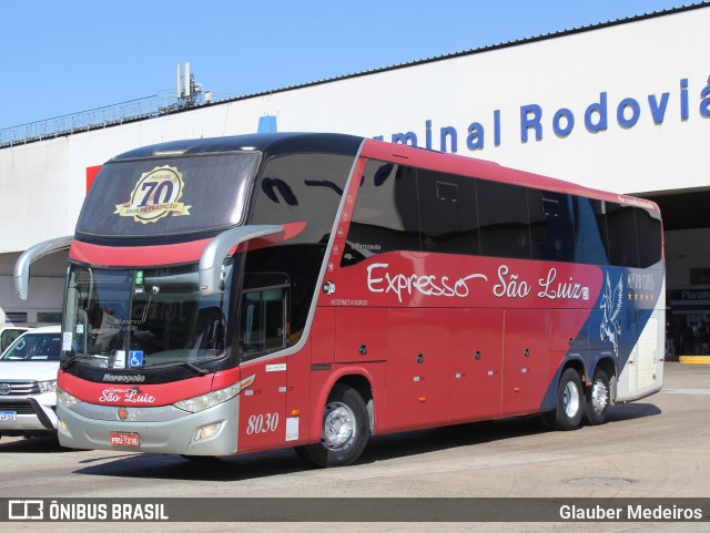 Expresso São Luiz 8030 na cidade de Goiânia, Goiás, Brasil, por Glauber Medeiros. Número da foto: #10752973.