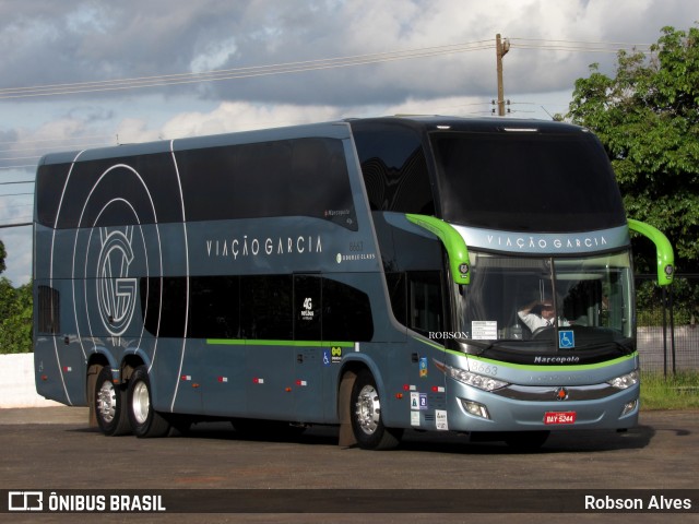 Viação Garcia 8663 na cidade de Paranavaí, Paraná, Brasil, por Robson Alves. ID da foto: 10751044.