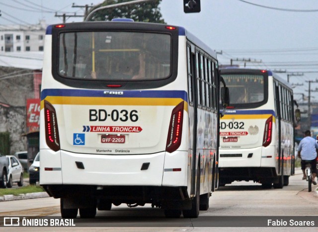 Belém Rio Transportes BD-036 na cidade de Belém, Pará, Brasil, por Fabio Soares. Número da foto: #10750567.