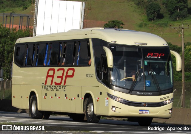 A3P Transportes e Turismo 11000 na cidade de Aparecida, São Paulo, Brasil, por Rodrigo  Aparecido. Número da foto: #10751672.
