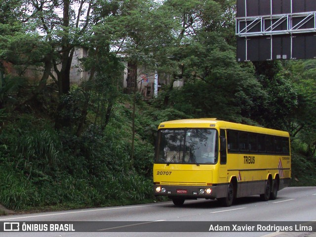 Viação Itapemirim 20707 na cidade de Cubatão, São Paulo, Brasil, por Adam Xavier Rodrigues Lima. ID da foto: 10751775.