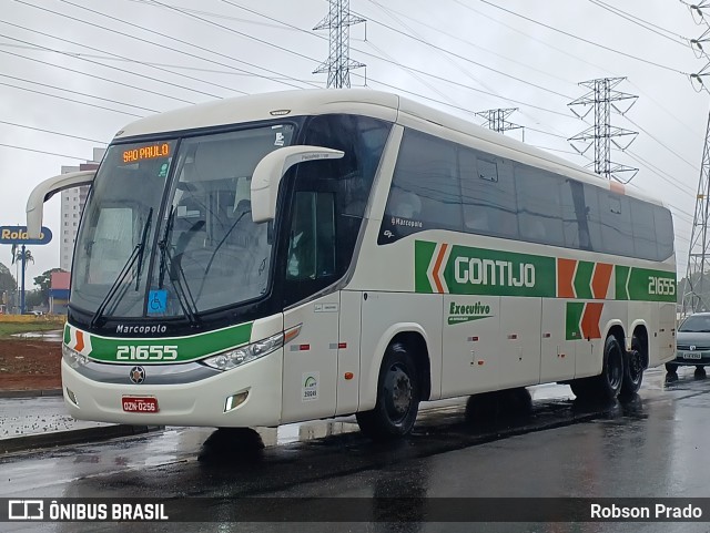 Empresa Gontijo de Transportes 21655 na cidade de São José dos Campos, São Paulo, Brasil, por Robson Prado. ID da foto: 10755498.