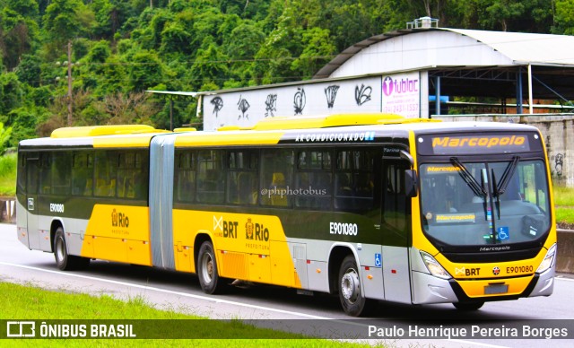 Mobi Rio E901080 na cidade de Piraí, Rio de Janeiro, Brasil, por Paulo Henrique Pereira Borges. Número da foto: #10756699.