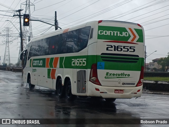 Empresa Gontijo de Transportes 21655 na cidade de São José dos Campos, São Paulo, Brasil, por Robson Prado. ID da foto: 10755507.