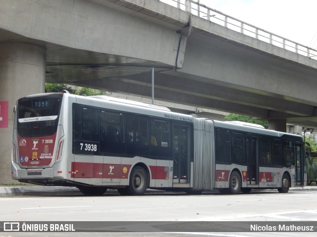 Viação Metrópole Paulista - Zona Sul 7 3938 na cidade de São Paulo, São Paulo, Brasil, por Nicolas Matheusz. Número da foto: #10753808.