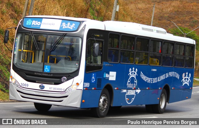 Unifrete Transportes de Turismo e Fretamento 3069 na cidade de Piraí, Rio de Janeiro, Brasil, por Paulo Henrique Pereira Borges. Número da foto: #10756298.