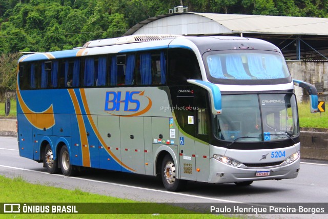 BHS Turismo de Rio 5204 na cidade de Piraí, Rio de Janeiro, Brasil, por Paulo Henrique Pereira Borges. ID da foto: 10756678.