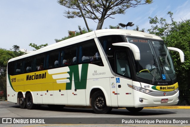 Viação Nacional 16115 na cidade de São Paulo, São Paulo, Brasil, por Paulo Henrique Pereira Borges. ID da foto: 10756575.