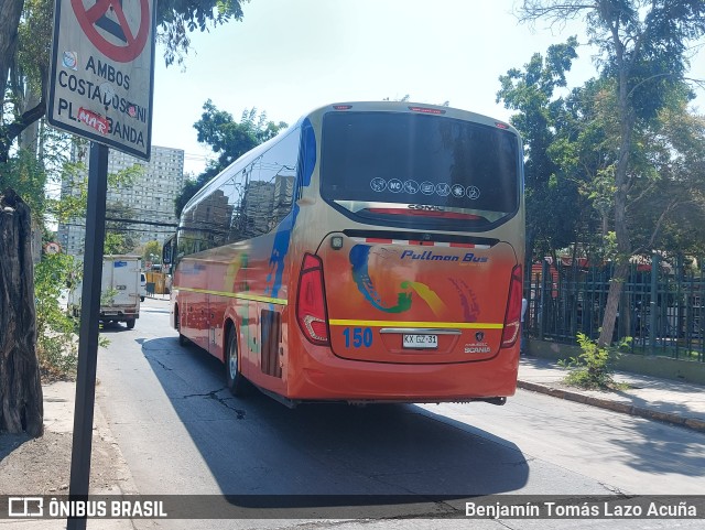 Pullman Bus 150 na cidade de Estación Central, Santiago, Metropolitana de Santiago, Chile, por Benjamín Tomás Lazo Acuña. Número da foto: #10760193.