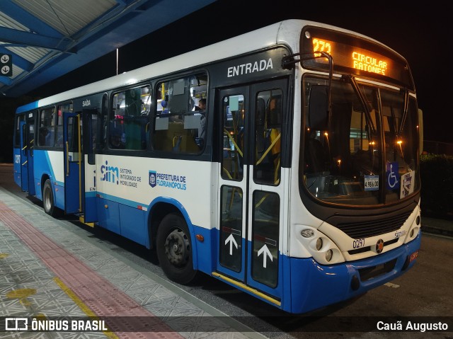 Transol Transportes Coletivos 0297 na cidade de Florianópolis, Santa Catarina, Brasil, por Cauã Augusto. Número da foto: #10757679.