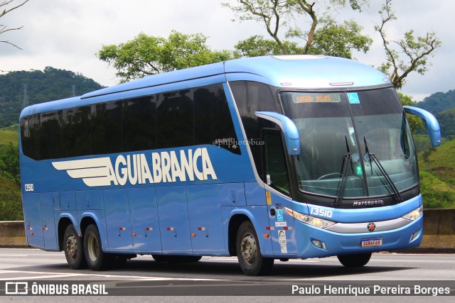 Viação Águia Branca 13510 na cidade de Piraí, Rio de Janeiro, Brasil, por Paulo Henrique Pereira Borges. Número da foto: #10760694.