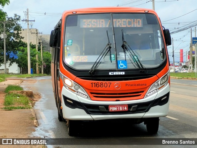 Viação Piracicabana Distrito Federal 116807 na cidade de SIA, Distrito Federal, Brasil, por Brenno Santos. ID da foto: 10757340.