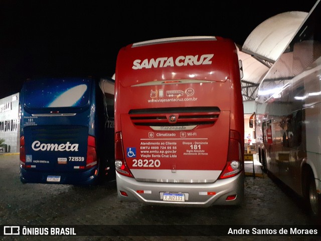 Viação Santa Cruz 28220 na cidade de Guararema, São Paulo, Brasil, por Andre Santos de Moraes. Número da foto: #10757523.