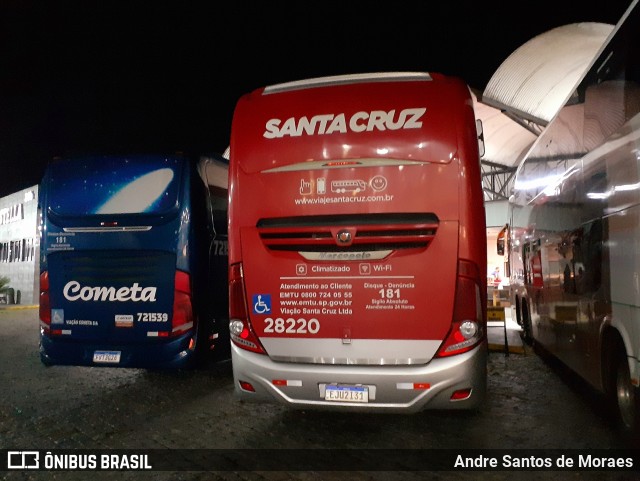 Viação Santa Cruz 28220 na cidade de Guararema, São Paulo, Brasil, por Andre Santos de Moraes. ID da foto: 10757523.