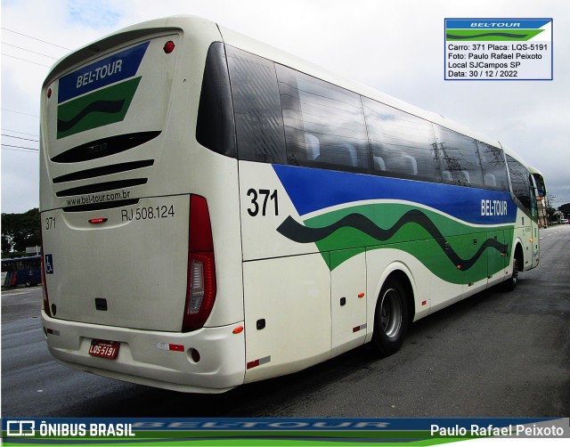 Bel-Tour Transportes e Turismo 371 na cidade de São José dos Campos, São Paulo, Brasil, por Paulo Rafael Peixoto. ID da foto: 10757528.