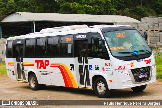TAP Turismo e Fretamento 003 na cidade de Piraí, Rio de Janeiro, Brasil, por Paulo Henrique Pereira Borges. Número da foto: #10760678.