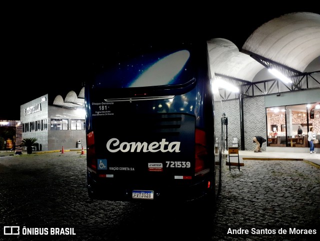 Viação Cometa 721539 na cidade de Itapeva, Minas Gerais, Brasil, por Andre Santos de Moraes. ID da foto: 10757544.