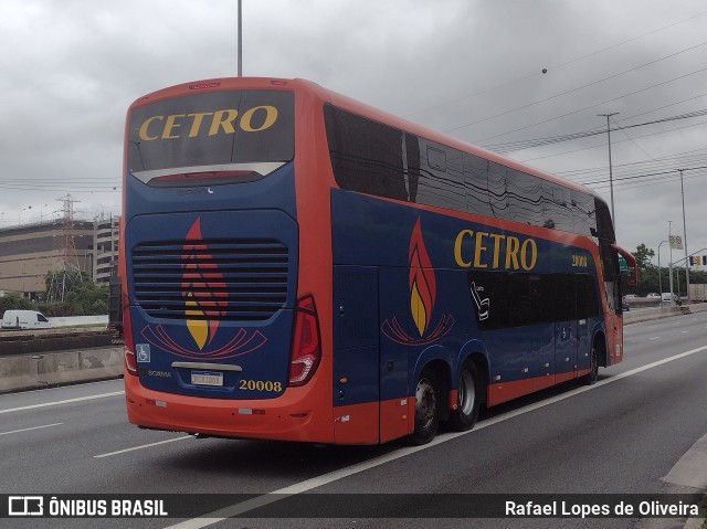 Viação Cetro 20008 na cidade de São Paulo, São Paulo, Brasil, por Rafael Lopes de Oliveira. Número da foto: #10757700.