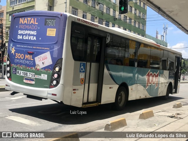 Auto Viação 1001 RJ 108.759 na cidade de Niterói, Rio de Janeiro, Brasil, por Luiz Eduardo Lopes da Silva. ID da foto: 10759064.