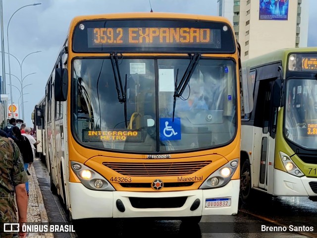 Auto Viação Marechal Brasília 443263 na cidade de Taguatinga, Distrito Federal, Brasil, por Brenno Santos. ID da foto: 10758907.