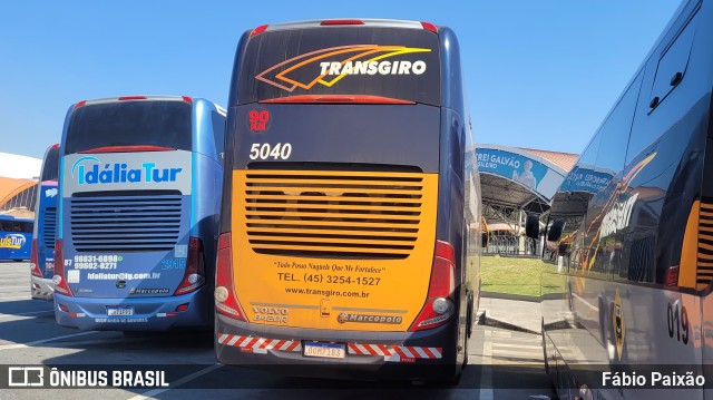Transgiro Turismo 5040 na cidade de Aparecida, São Paulo, Brasil, por Fábio Paixão. Número da foto: #11499625.
