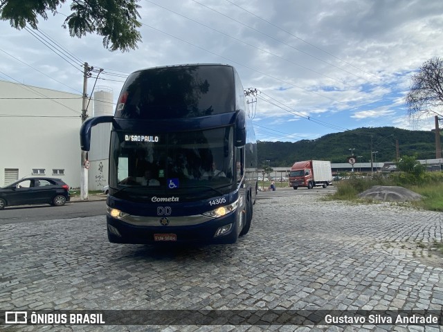 Viação Cometa 14305 na cidade de Juiz de Fora, Minas Gerais, Brasil, por Gustavo Silva Andrade. Número da foto: #11499517.