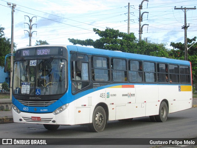Transportadora Globo 483 na cidade de Recife, Pernambuco, Brasil, por Gustavo Felipe Melo. Número da foto: #11499310.