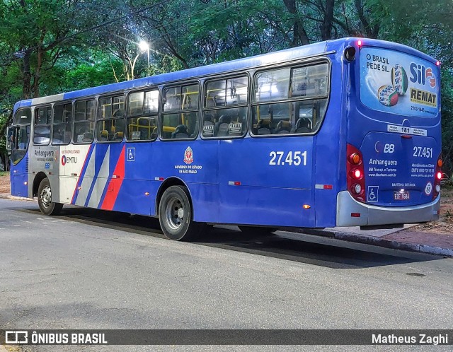 BB Transportes e Turismo 27.451 na cidade de Barueri, São Paulo, Brasil, por Matheus Zaghi. ID da foto: 11501992.