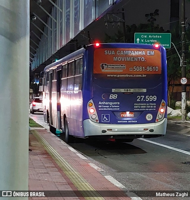 BBTT - Benfica Barueri Transporte e Turismo 27.599 na cidade de Carapicuíba, São Paulo, Brasil, por Matheus Zaghi. ID da foto: 11501990.