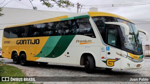 Empresa Gontijo de Transportes 21390 na cidade de Juiz de Fora, Minas Gerais, Brasil, por Juan Pablo. ID da foto: 11501327.