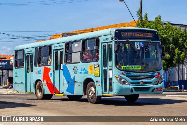 Viação Siará Grande 14305 na cidade de Fortaleza, Ceará, Brasil, por Arianderso Melo. Número da foto: #11501963.