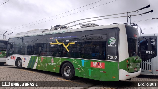 Next Mobilidade - ABC Sistema de Transporte 7202 na cidade de São Bernardo do Campo, São Paulo, Brasil, por Brollo Bus. ID da foto: 11501812.