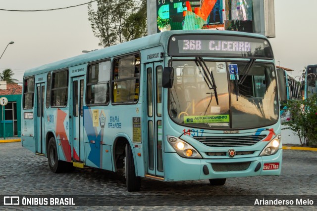 Viação Siará Grande 14317 na cidade de Fortaleza, Ceará, Brasil, por Arianderso Melo. Número da foto: #11502011.