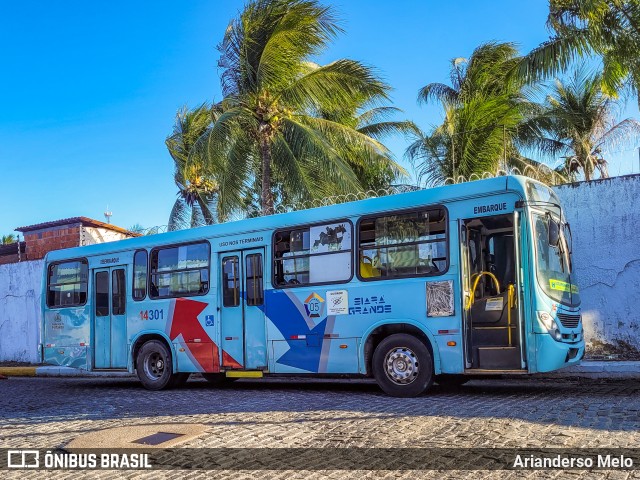 Viação Siará Grande 14301 na cidade de Fortaleza, Ceará, Brasil, por Arianderso Melo. Número da foto: #11501941.