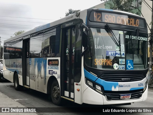 Viação Estrela 6.014 na cidade de São Gonçalo, Rio de Janeiro, Brasil, por Luiz Eduardo Lopes da Silva. ID da foto: 11499139.