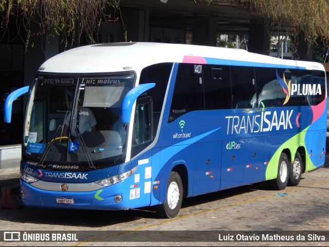 Trans Isaak Turismo 1401 na cidade de Belo Horizonte, Minas Gerais, Brasil, por Luiz Otavio Matheus da Silva. ID da foto: 11500972.