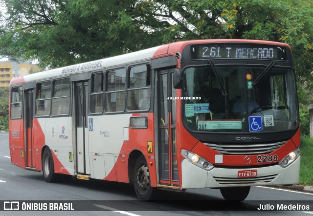 Expresso CampiBus 2288 na cidade de Campinas, São Paulo, Brasil, por Julio Medeiros. ID da foto: 11526367.