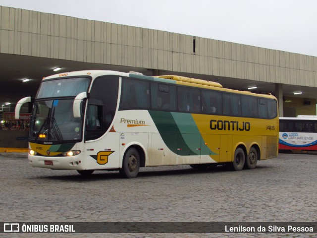 Empresa Gontijo de Transportes 14115 na cidade de Caruaru, Pernambuco, Brasil, por Lenilson da Silva Pessoa. ID da foto: 11526337.