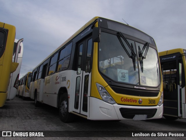 Coletivo Transportes 3698 na cidade de Caruaru, Pernambuco, Brasil, por Lenilson da Silva Pessoa. Número da foto: #11526351.