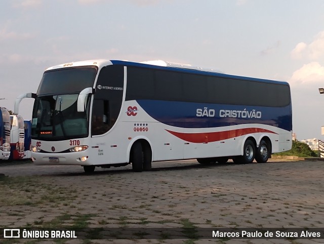 Viação São Cristóvão 3170 na cidade de Divinópolis, Minas Gerais, Brasil, por Marcos Paulo de Souza Alves. Número da foto: #11528472.