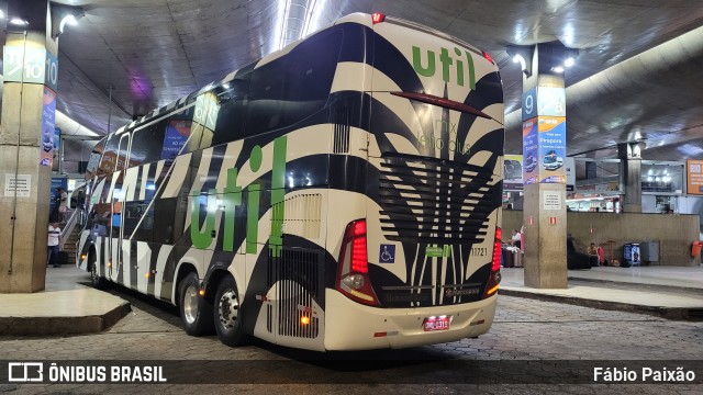 UTIL - União Transporte Interestadual de Luxo 11721 na cidade de Uberlândia, Minas Gerais, Brasil, por Fábio Paixão. ID da foto: 11528495.