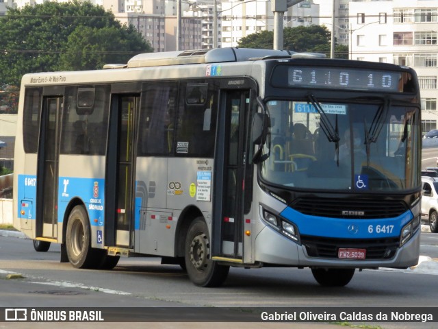 Transwolff Transportes e Turismo 6 6417 na cidade de São Paulo, São Paulo, Brasil, por Gabriel Oliveira Caldas da Nobrega. ID da foto: 11528831.