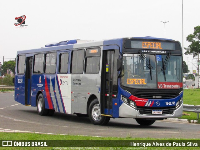 VB Transportes e Turismo VB-32.742 na cidade de Itu, São Paulo, Brasil, por Henrique Alves de Paula Silva. Número da foto: #11531760.